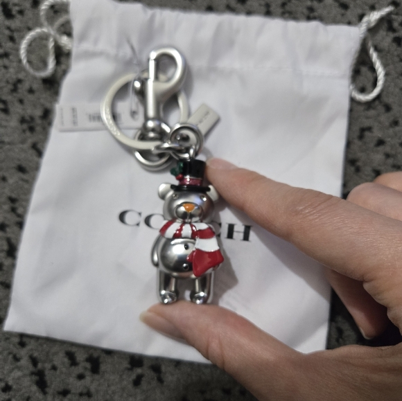 Coach snowman bear bag charm,  NWT - Picture 6 of 6